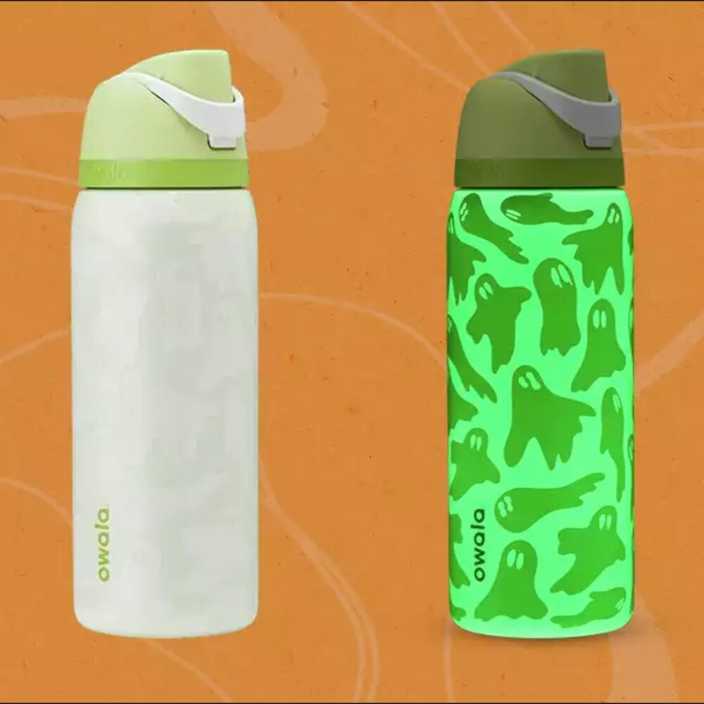 Owala Boo-Ya Glow-in-the-Dark Color Drop 32 oz Freesip Bottle IN HAND!